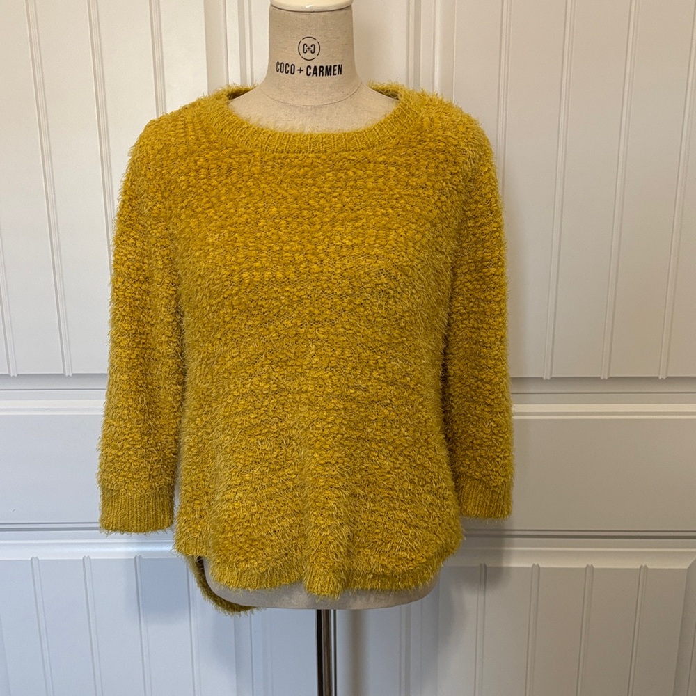 JohnPaulRichard Golden Textured Crew Neck Sweater